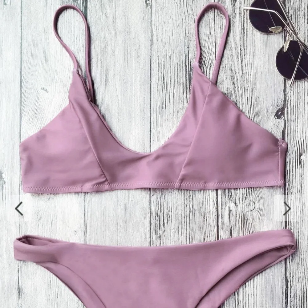 NWOT Pink Spaghetti Strap Bikini Set